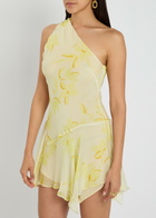 Bec & Bridge Colmar Asymmetric Chiffon Mini Dress Yellow