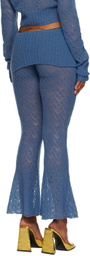 JUNEYEN Blue Hollow Out Trousers