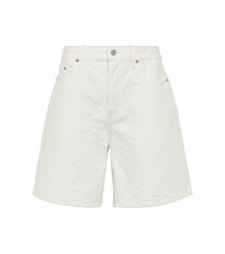 Photo: Gucci GG denim jacquard Bermuda shorts