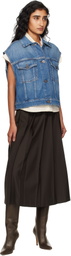 Weekend Max Mara Blue Mappa Denim Vest
