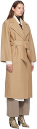 Harris Wharf London Beige Belted Clutch Coat