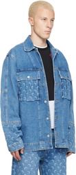 Marine Serre Blue Denim Trucker Jacket