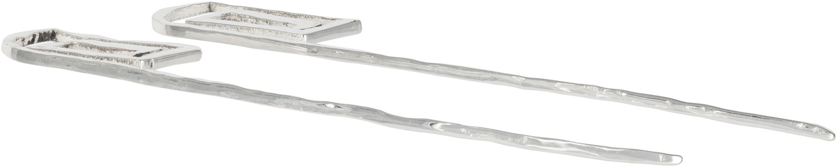 Gohar World Two-Pack Silver Cocktail Pick
