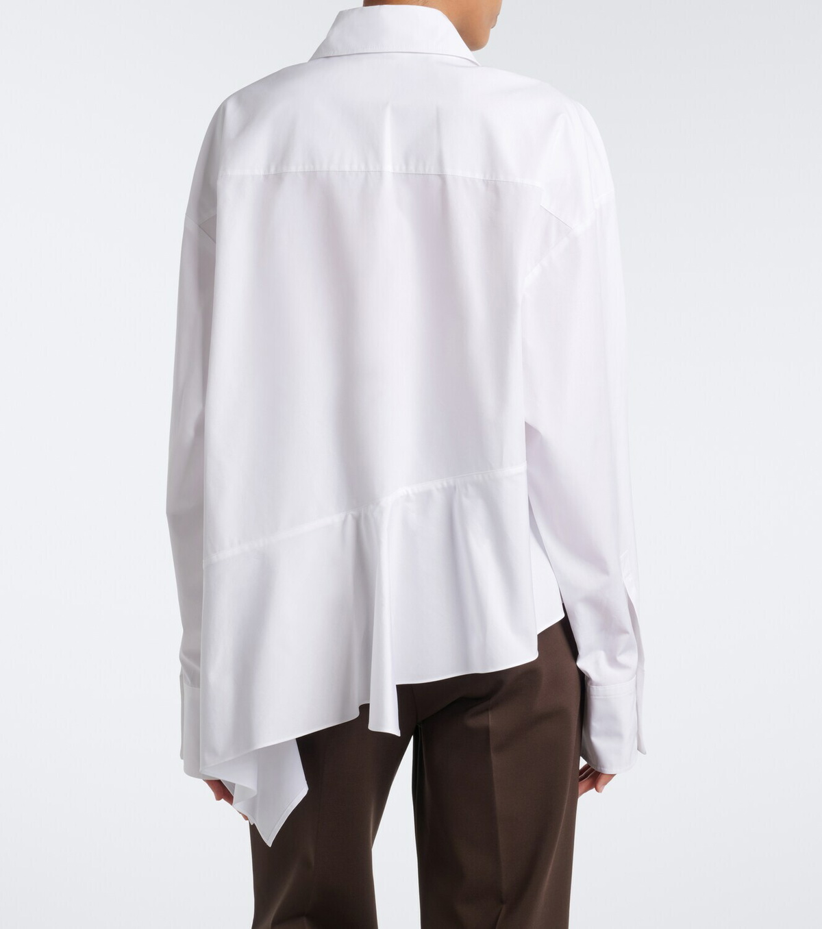 Sportmax Asymmetric cotton poplin shirt