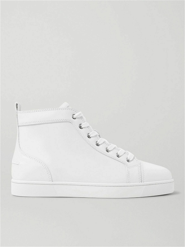 Photo: Christian Louboutin - Louis Leather High-Top Sneakers - White