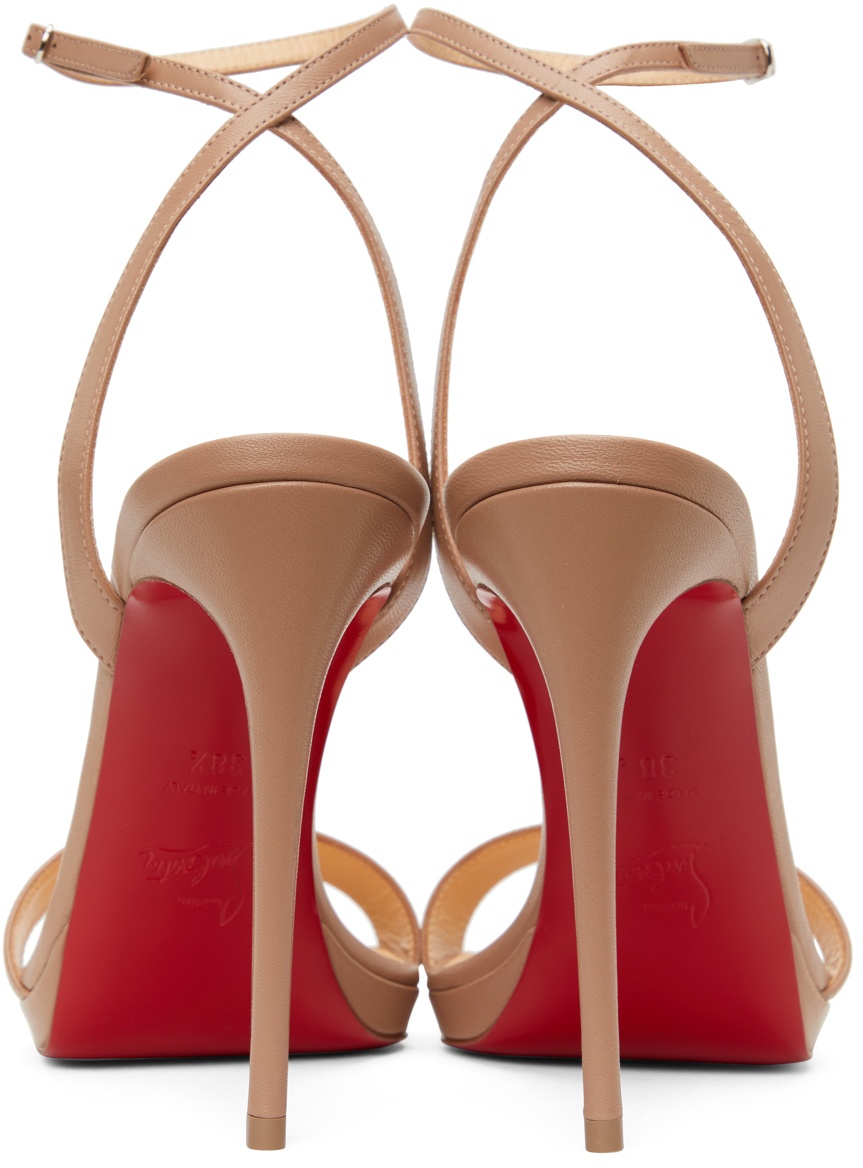 Christian Louboutin Loubi Queen Metallic Red Sole Sandals