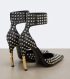 Gucci Castello embellished satin pumps