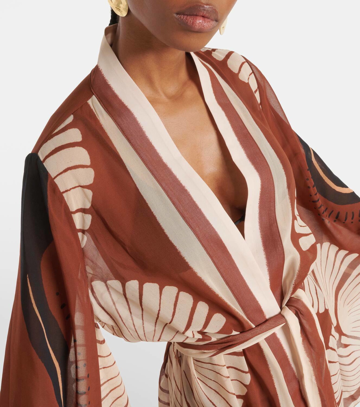 Johanna Ortiz Belted midi dress