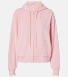 Hunza G Logo cotton terry zip-up hoodie