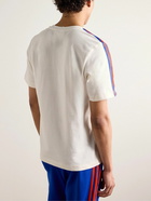 adidas Originals - Wales Bonner Webbing-Trimmed Embroidered Organic Cotton-Jersey T-Shirt - White