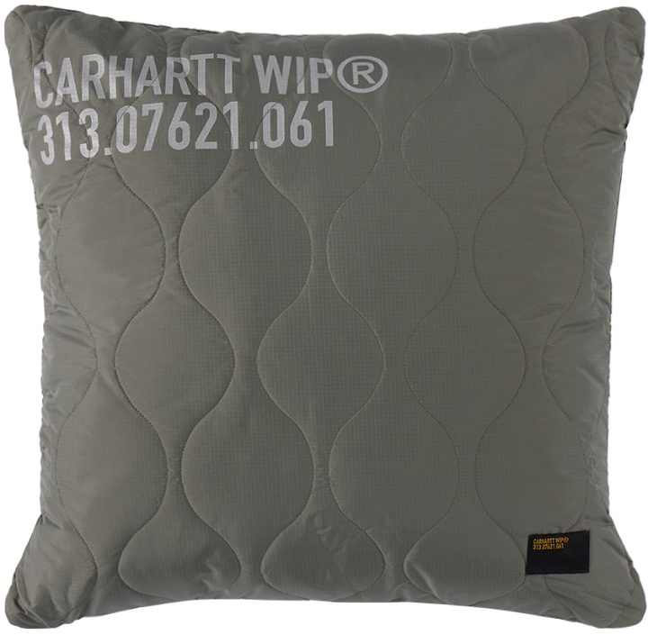 Photo: Carhartt Work In Progress Green Tour Quilted Pillow