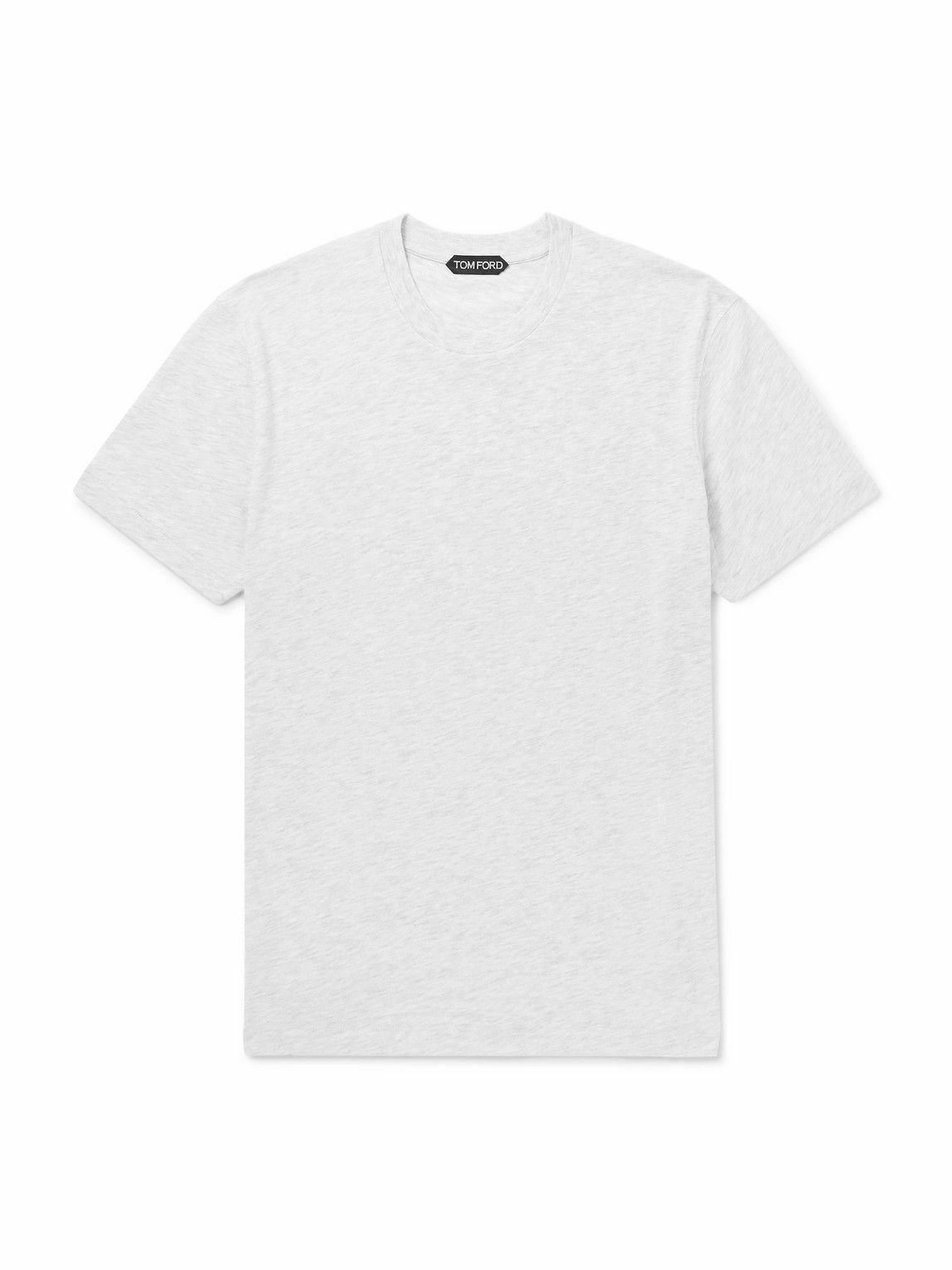 TOM FORD - Henley Lyocell Blend Rib L/s T-shirt TOM FORD