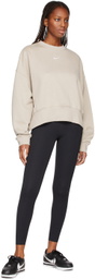 Nike Beige Oversized Sportswear Essential Sweatshirt