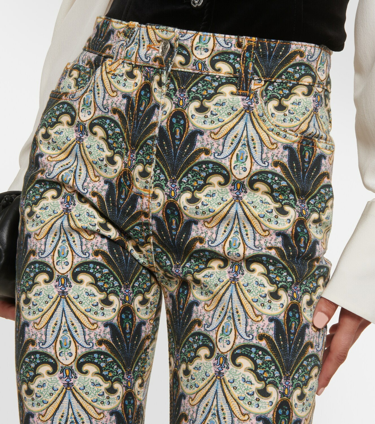 Etro Printed high-rise flared pants Etro