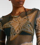Cala de la Cruz Ursa printed sheer beach dress