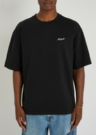 Axel Arigato Honor Logo-embroidered Cotton T-shirt Black