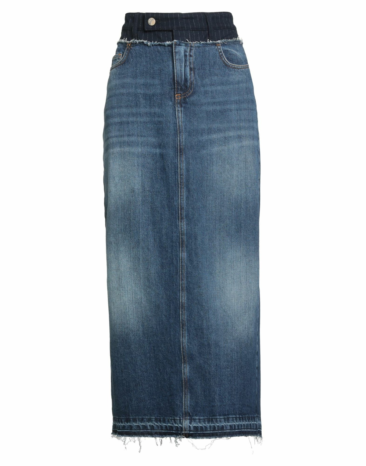 Manila Grace Womens Denim skirt in Blue