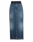 Manila Grace Womens Denim skirt in Blue