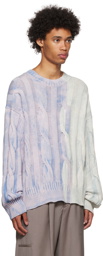 Eytys SSENSE Exclusive Blue & Purple Harris Sweater
