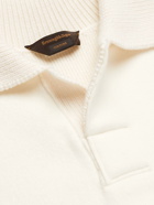 Ermenegildo Zegna - Panelled Wool Polo Shirt - White