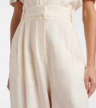 Loro Piana Lodger linen and wool wide-leg pants
