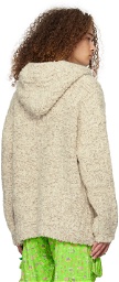 ERL Beige Embroidered Hoodie