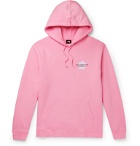 Stüssy - Printed Fleece-Back Cotton-Blend Jersey Hoodie - Pink