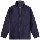 Garbstore Men's Wool Zip Fleece in Navy