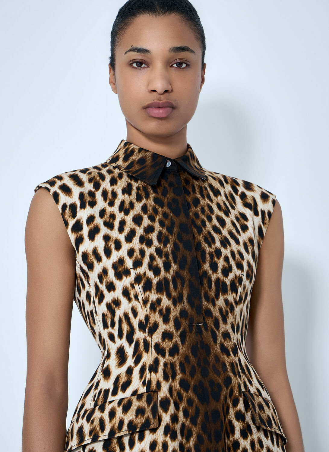 Sportmax Sleeveless Animal Print Dress