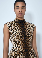 Sportmax Sleeveless Animal Print Dress