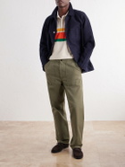 Drake's - Striped Cotton-Jersey Polo shirt - Neutrals