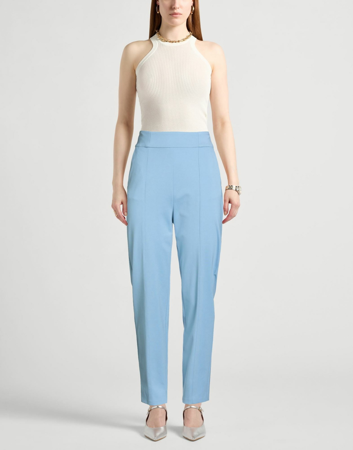 Manila Grace Womens Pants Sky in Blue
