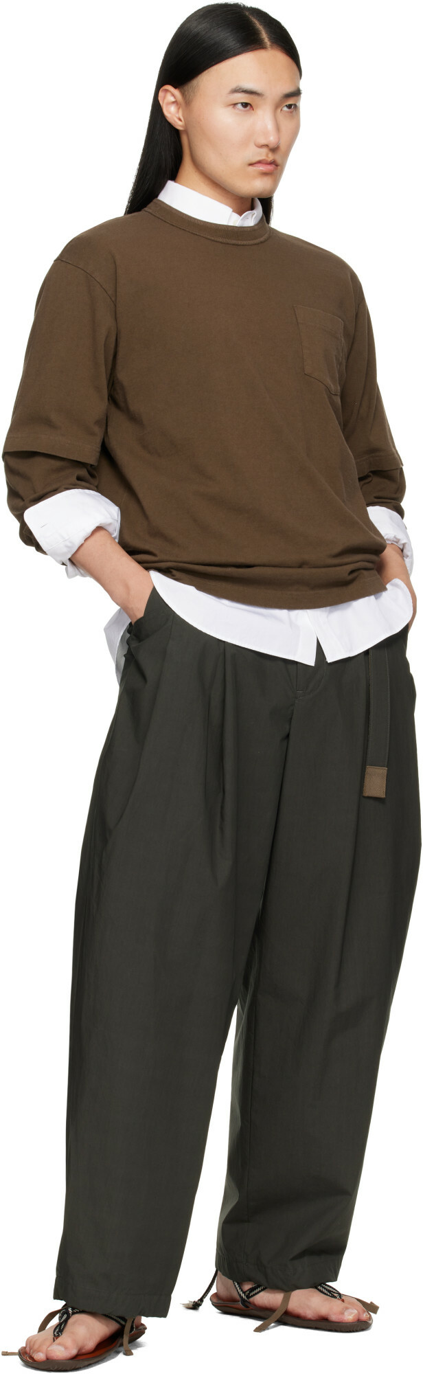 sacai Khaki Typewriter Trousers