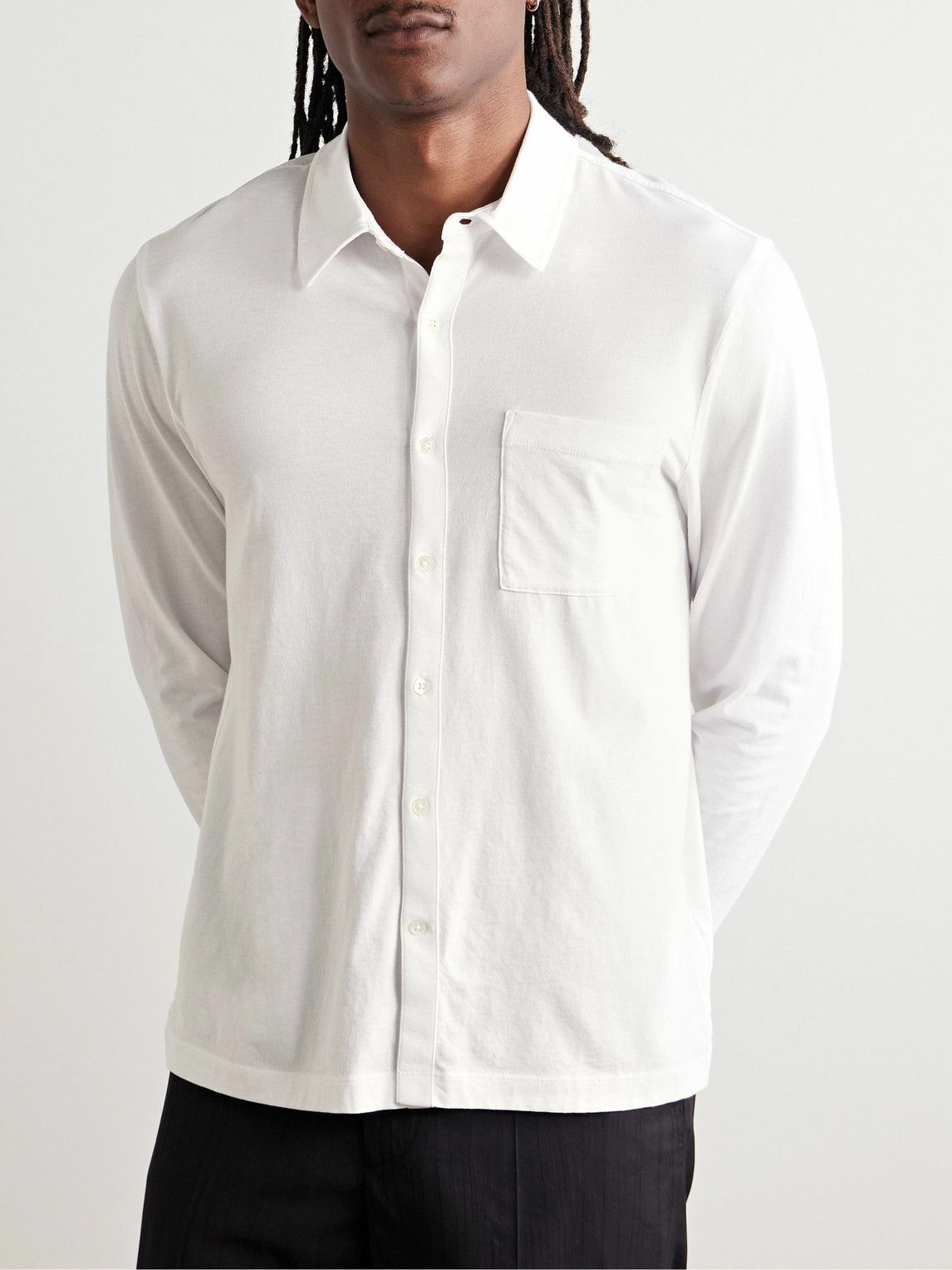 James Perse - Clean Finish Slim-Fit Cotton-Jersey Shirt - White