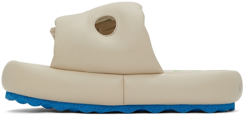 Off-White Beige Meteor Padded Slides