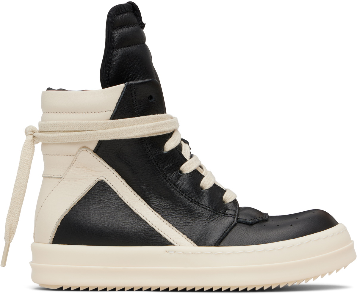 Kids Black Hollywood Geobasket Sneakers by Rick Owens | SSENSE