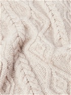 Inis Meáin - Aran Cable-Knit Cashmere Sweater - White
