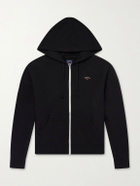 Noah - Logo-Embroidered Cotton-Jersey Zip-Up Hoodie - Black