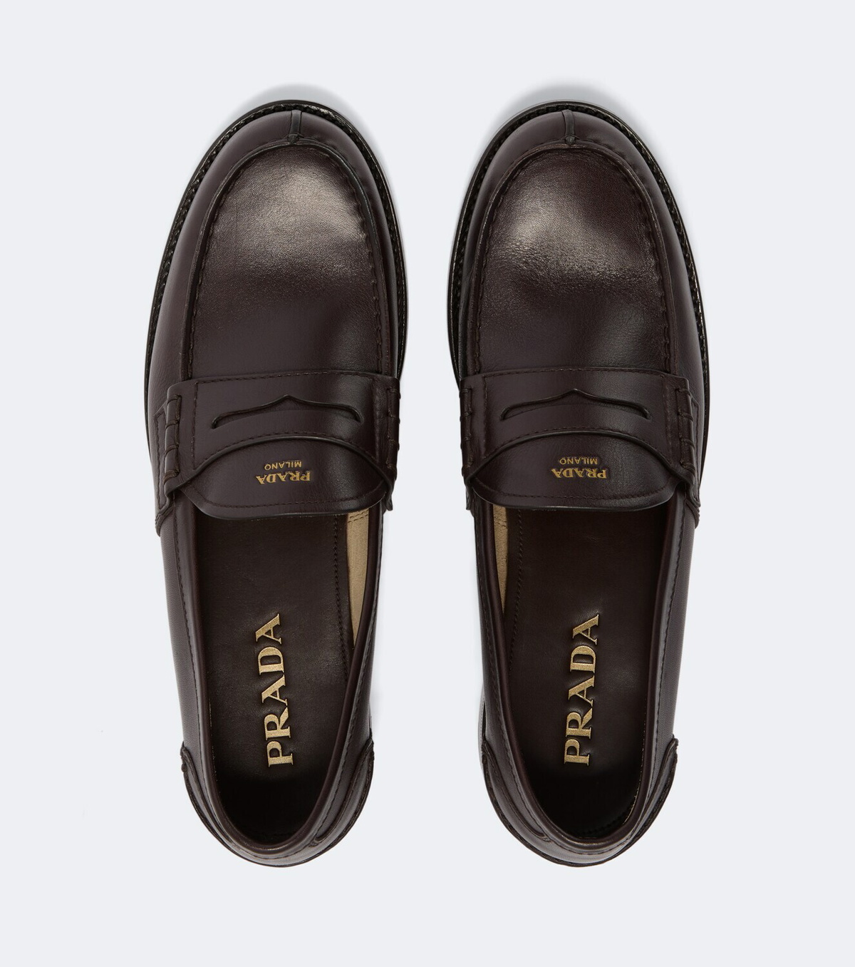 Prada Leather penny loafers