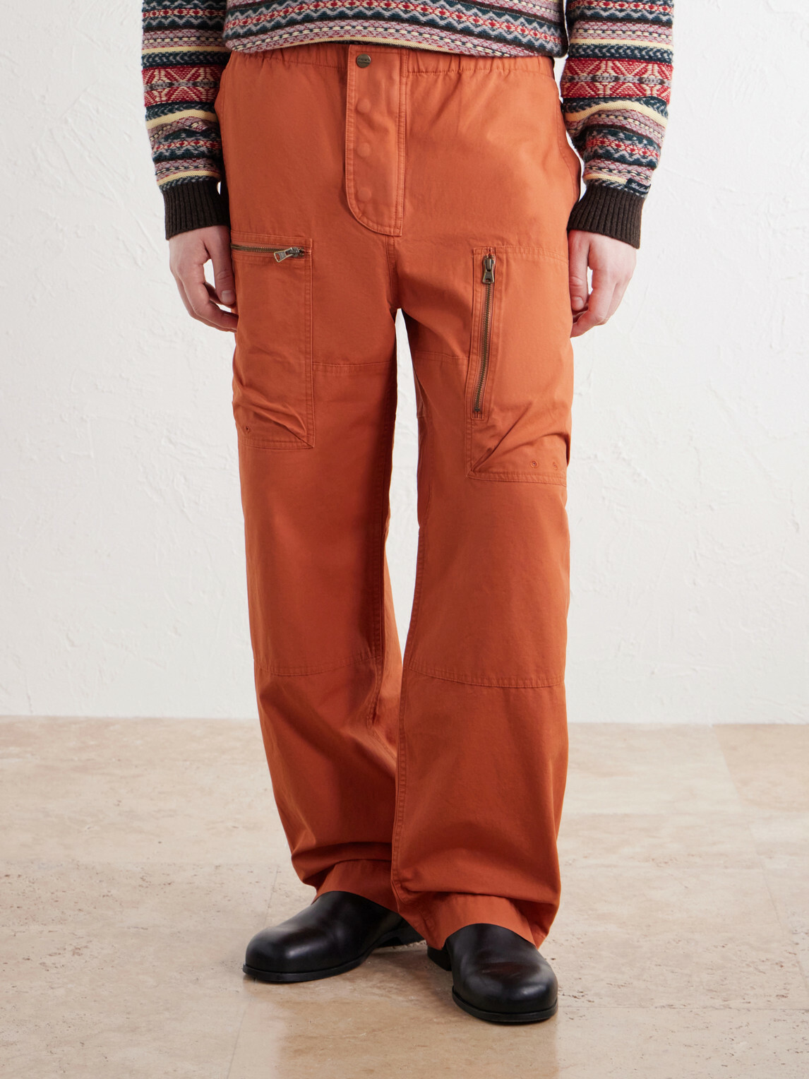 Aimé Leon Dore - Aviator Straight-Leg Cotton-Canvas Trousers - Orange
