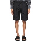 South2 West8 Black Belted Center Seam Shorts