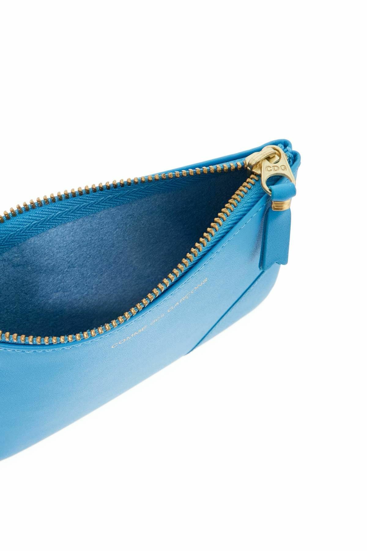 COMME DES GARCONS WALLET "classic leather mini pouch for everyday Light blue