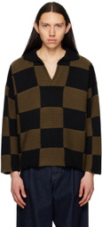 Connor McKnight Brown & Black Tile Rugby Sweater