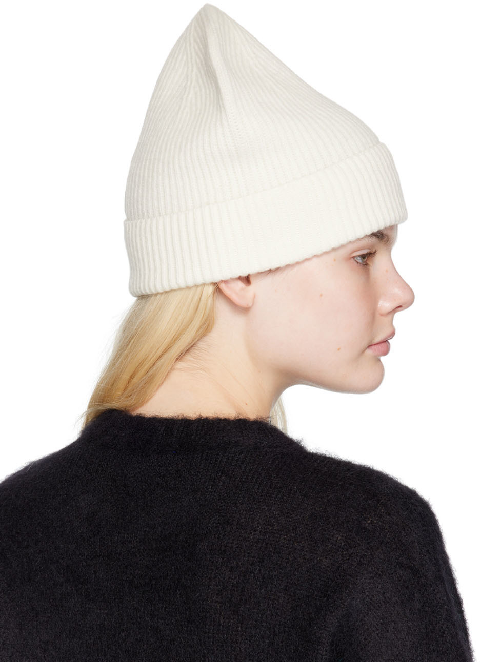 Nina Ricci Beige Rib Beanie