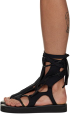 Ottolinger Black Strappy Flat Sandals