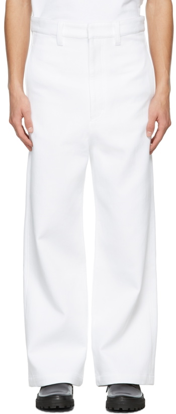 Photo: AMI Paris White Wide Fit Trousers