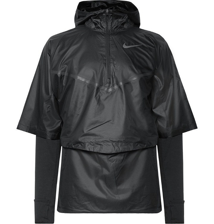 Photo: Nike Running - Sphere Transform Layered Ripstop and Therma Dri-FIT Hooded Top - Men - Black