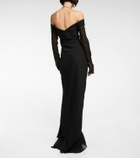 Givenchy - Embellished off-shoulder gown