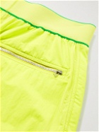 Bottega Veneta - Wide-Leg Logo-Embroidered Crinkled-Shell Shorts - Yellow