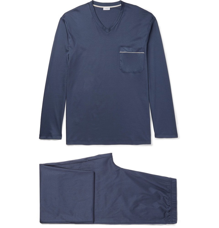 Photo: Zimmerli - Mercerised Cotton-Jersey Pyjama Set - Men - Navy